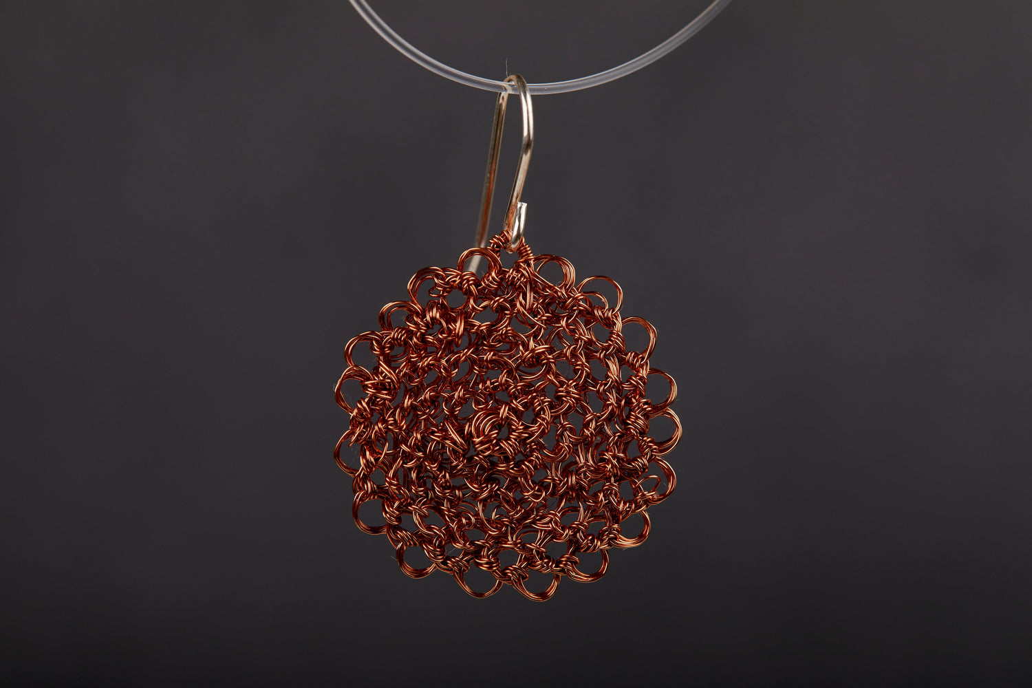 Wire crochet jewellery, in copper wire