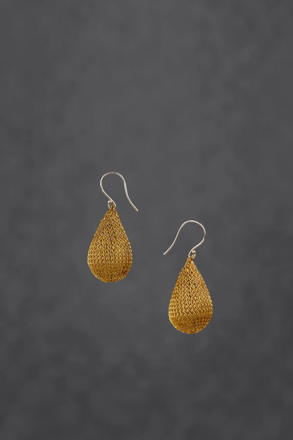 Water Drop Brass Wire Earrings PAMdesigned